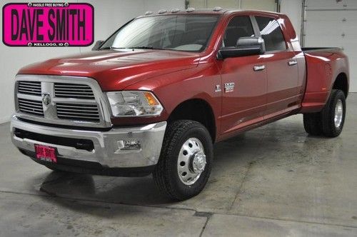 2012 red 4wd mega dually cummins turbo diesel auto short box cloth aux ac cruise