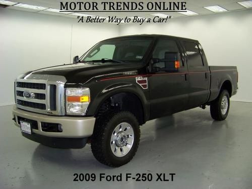 Xlt 4x4 crew cab diesel leather bedliner tow pkg 2009 ford f250 48k houston