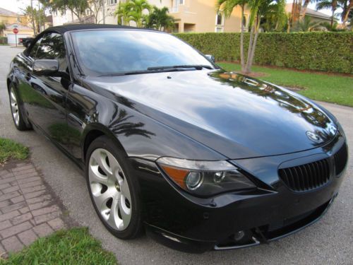 2007 650i convertible triple black clean carfax sport pck no accidents low miles