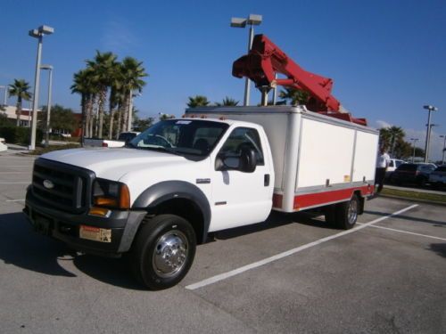 2007 ford f550 xl 6.0l v8 turbo diesel rwd reg cab bucket truck clean carfax