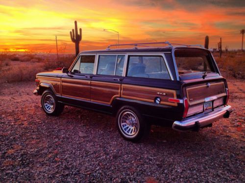 1990 jeep grand wagoneer baltic blue/light sand - arizona vehicle - great shape