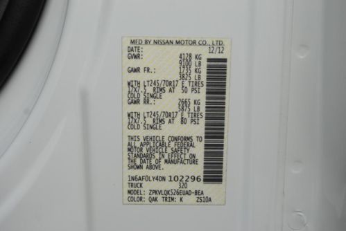 2013 Nissan NV Cargo NV2500 HD S V8 3dr RWD High Roof Cargo Van 36k Miles, US $25,950.00, image 60