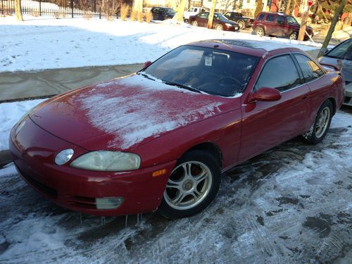 1995 lexus sc300 base coupe 2-door 3.0l red exterior black interior