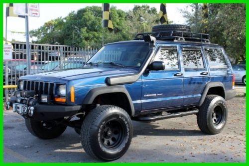 2000 no reserve jeep cherokee sport 4x4 lifted winch off road ready clean title
