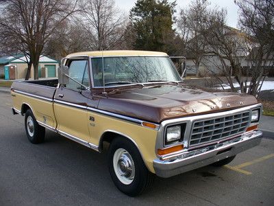 Beautiful 1975 ford f-250 ranger xlt camper special 2 owner 85k actual miles !!