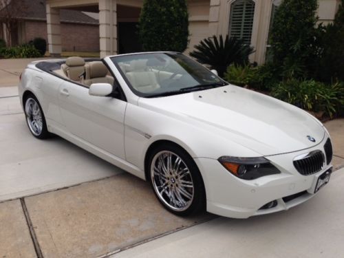 2005 white bmw 645ci convertible with cream color interior,emmaculate condition