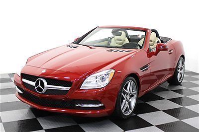 Slk250 sport navigation slk-class navi sport 12 slk roadster 10k miles red/beige