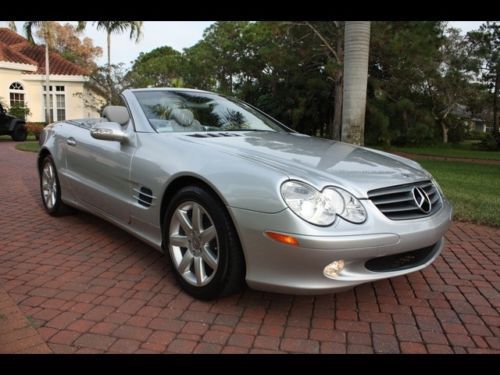 2003 mercedes-benz sl500 convertible 11k miles leather nav like new