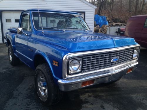 1969 chevy c-10 short bed step side 4x4 frame off 4 speed clean truck