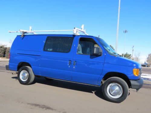 2005 ford e-250 cargo van v8 1 owner fleet rare color very clen 4.6 w/ racks