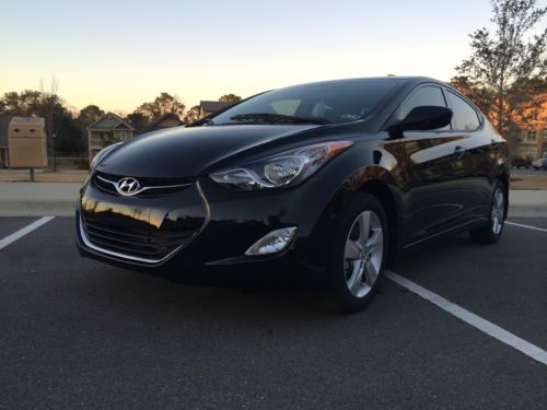 2013 hyundai elantra gls limited sedan 4-door 1.8l clean black on gray!