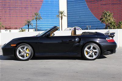 2005 porsche 911 turbo s cabriolet+tiptronic s+pccb+heated seats+basalt/savanna!