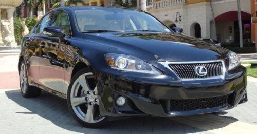 2012 lexus is250 base sedan 4-door 2.5l paddle shift sunroof sport hot/cold seat