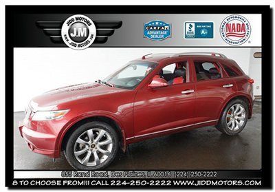 2004 infiniti fx45, red on red/black leather custom interior, cd, roof