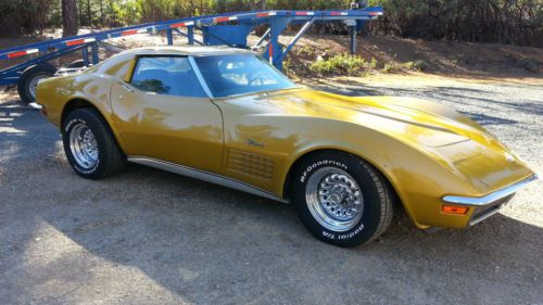 1972 corvette l-48 -350 v8 auto- factory t-top and ac car all numbers match 96k