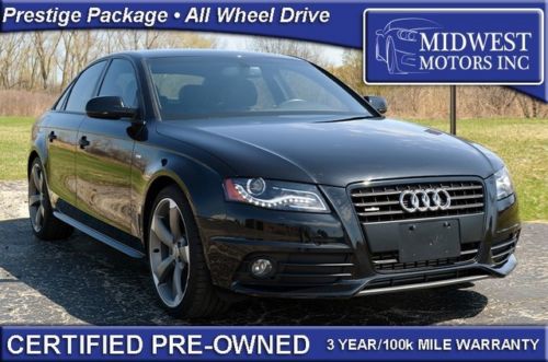 2012 audi a4 certified prestige quattro black loaded one owner 2013 2014