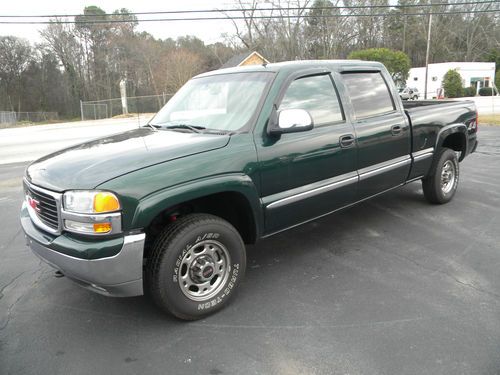 2002 gmc 1500hd crew cab 4x4 6.0 vortec leather new tires no reserve!!!!!