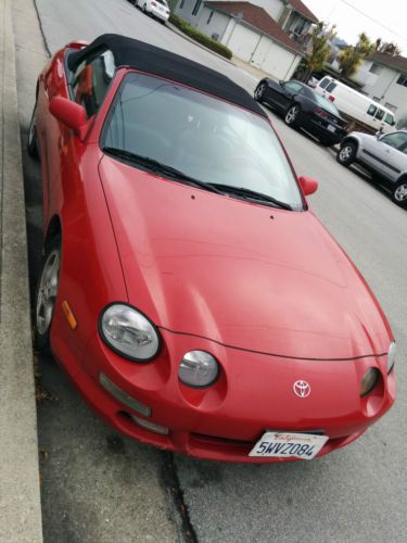 1998 celica gt convertible red.  needs computer