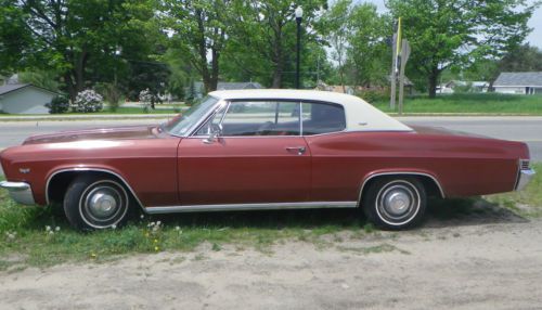 1966 chevy caprice 2 door hard top 283 3sp manual on the tree!