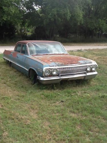 1963 impala 63 chevrolet 4 door, classic, solid car.