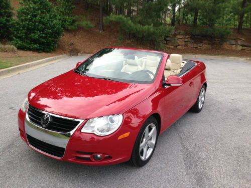 2007 volkswagen eos 2.0t turbo convertible 2-door 2.0l 07 vw red 6 speed manual