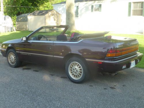 1994 chrysler lebaron gtc convertible. rust free many new parts low miles