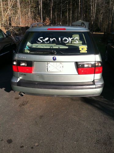 2001 saab 9-5, light metallic green, station wagon