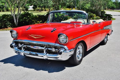 Frame off restored every nut 1957 chevrolet belair convertible restromod loaded