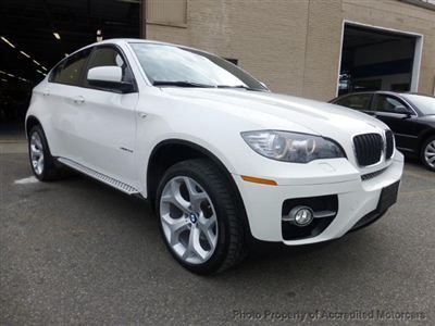 2011 bmw x6 35i awd 4x4 sport pkg, 20" wheels, navigation, alpine white/saddle