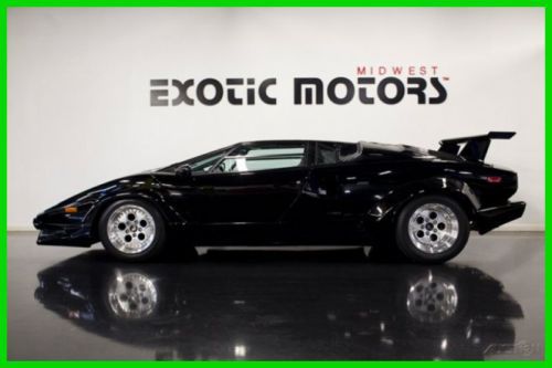 1989 lamborghini countach 25th anniversary, black on black, 17k original miles!