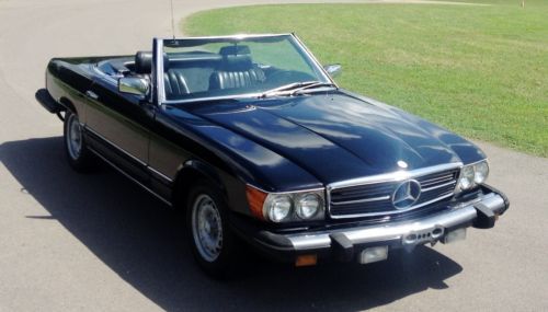 Black rust free 380sl with a new soft top. this car runs and drives great