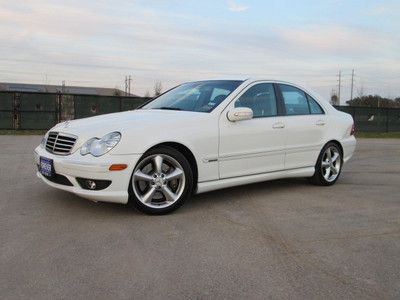 White manaul c230 gray leather sunroof warranty one owner excellent condition