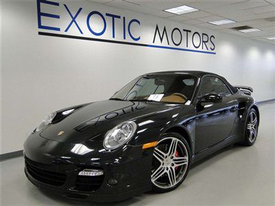 2008 porsche 911 turbo conv't awd!! 6-spd nav chrono-pkg bose xenon blk-softtop!