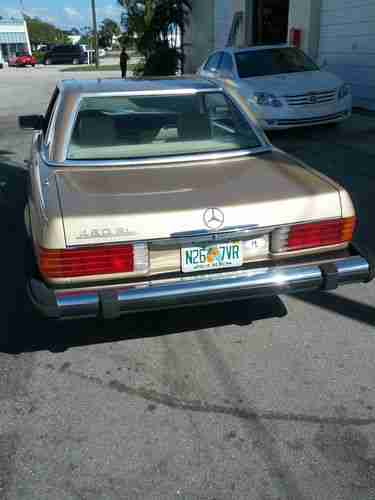 Mercedes Benz 1980 450-SL Sports Car 2 Door Conv.2 tops Color Beige Tan inside, image 12