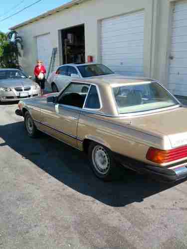 Mercedes Benz 1980 450-SL Sports Car 2 Door Conv.2 tops Color Beige Tan inside, image 13