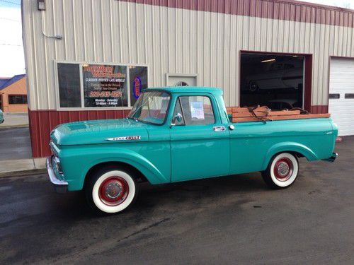 1962 ford f-100 custom cab unibody short bed pickup 71,000 arizona rust free f1