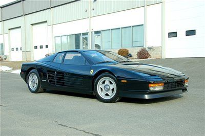 1986 ferrari testarossa black/black w/ 19k documented miles/just serviced!