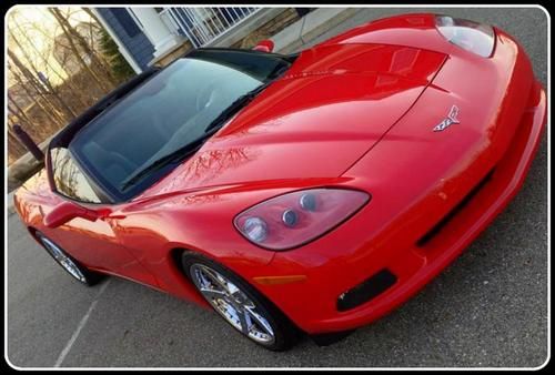 Chevrolet corvette c6 victory red custom 6 speed coupe 1 owner sports car z51