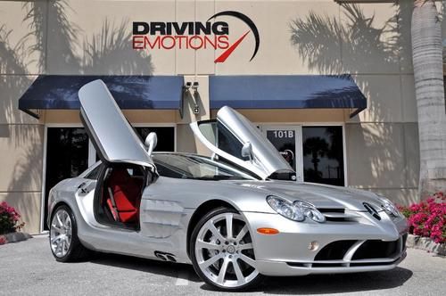 2005 mercedes slr mclaren! silver/red! low miles! rare!