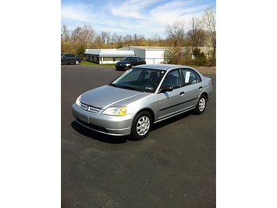 2002 honda civic dx 4dr sedan 4cyl automatic auto low miles 30+mpg warranty