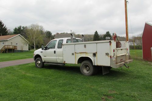 2004 ford f350 super duty 4wd dually turbo diesel utility truck white