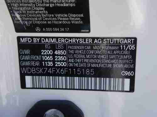 2006 MERCEDES SL55 AMG! WHITE/BLK PANORAMIC LOW MILES FLAWLESS, US $43,900.00, image 11