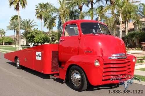 Classic chevy custom coe 5-window car hauler 7.3l diesel vintage hot rod