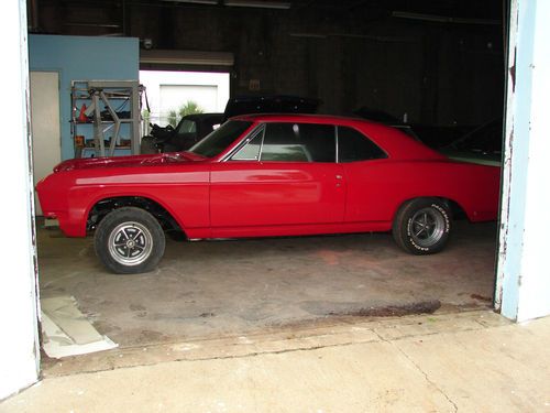 1967 67 buick skylark gs 400 grand sport hardtop buckets a/c apple red frame off