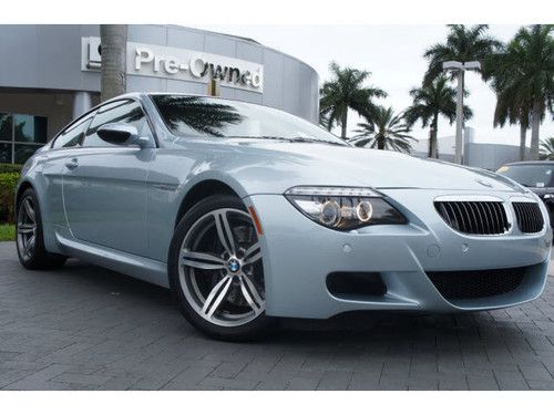 2008 bmw m6,only 7k miles,silverstone/full merino leather,all original,florida!