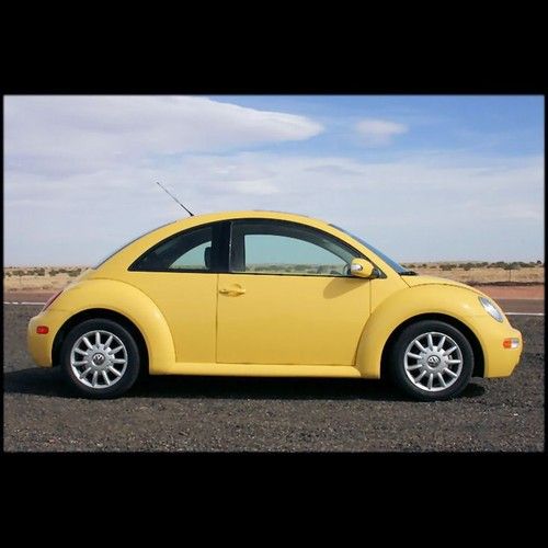 2005,volkswagen,vw,beetle,coupe,yellow,black,5-speed,leather,sunroof,loaded,28k