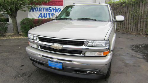 05 tahoe lt 4x4 autoride navi roof dvd heated lthr remt start 1 ownr clean &amp; chp