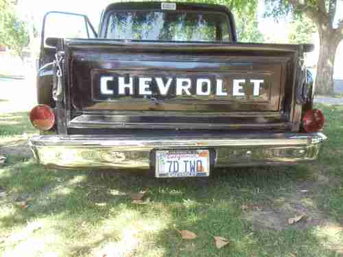 !972 Chevrolet Stepside PU Black on Black Classic Hot Rod Always in California, image 3