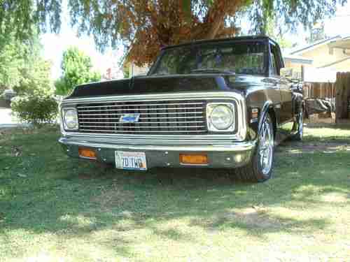!972 Chevrolet Stepside PU Black on Black Classic Hot Rod Always in California, image 5
