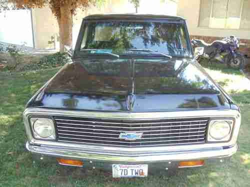 !972 Chevrolet Stepside PU Black on Black Classic Hot Rod Always in California, image 6